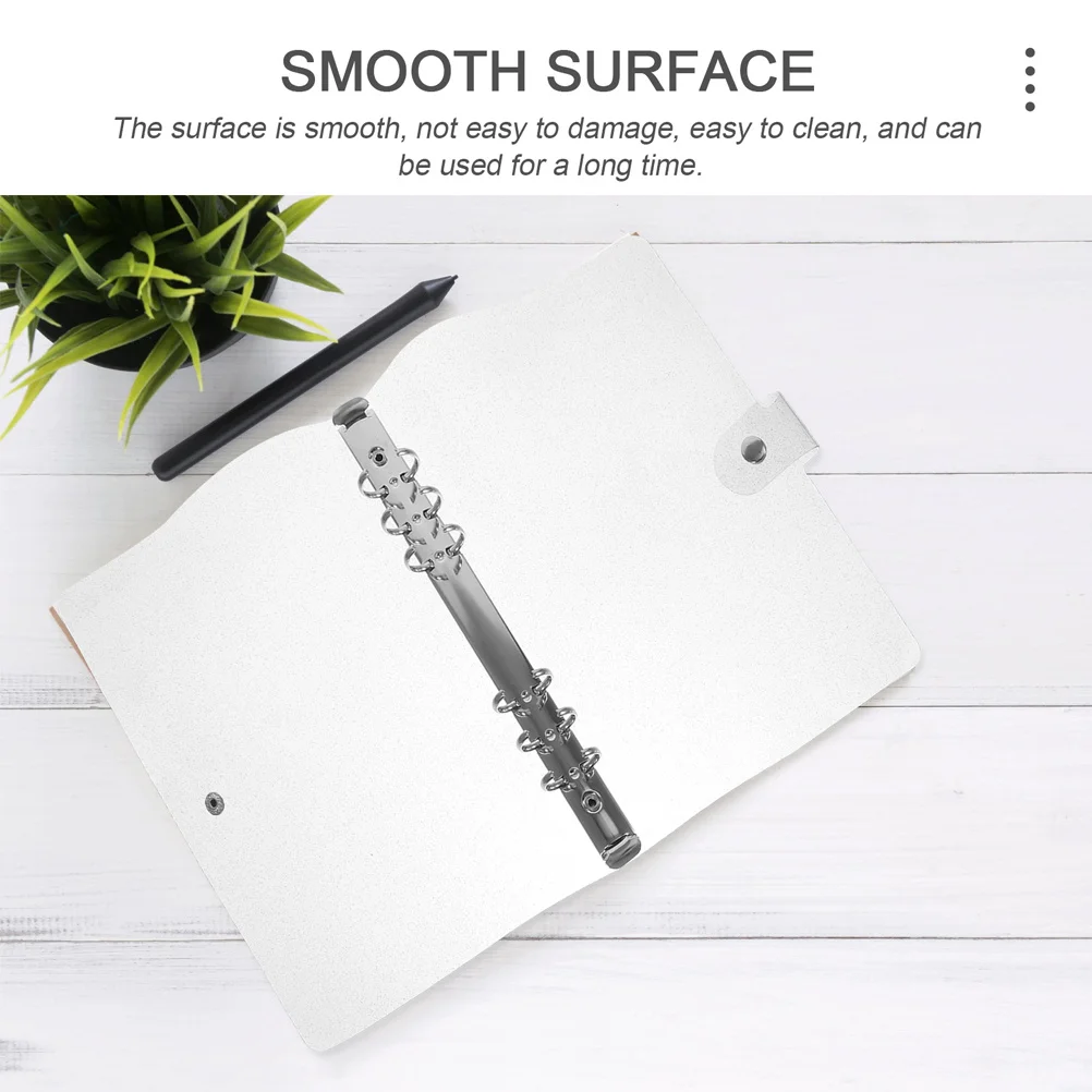 2 قطعة غطاء بولي كلوريد الفينيل دفتر فضفاض ورقة مخطط قذيفة عالية المتانة ستة حلقة الموثق للفصول الدراسية المدرسة مخطط شخصي الموثق #5