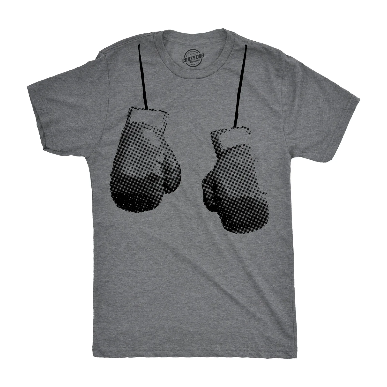 Mens Hanging Gloves Tshirt Cool Fitness Boxing Gym Tee For Guys