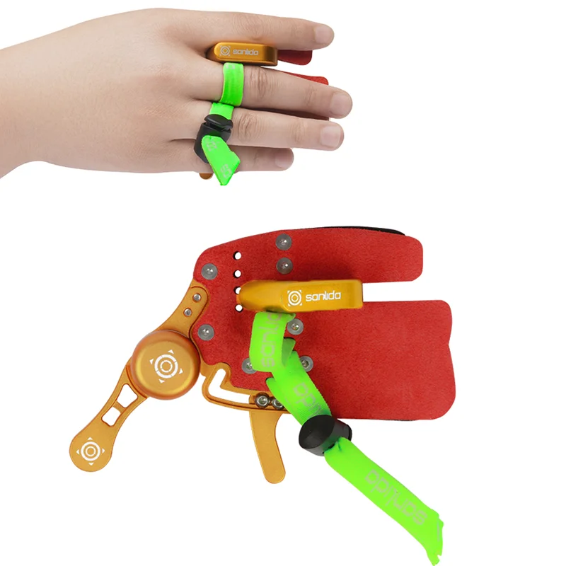Sanlida Archery X10 Pro Finger Tab Genuine Leather Adjustable Recurve Bow Target Archery Accessories