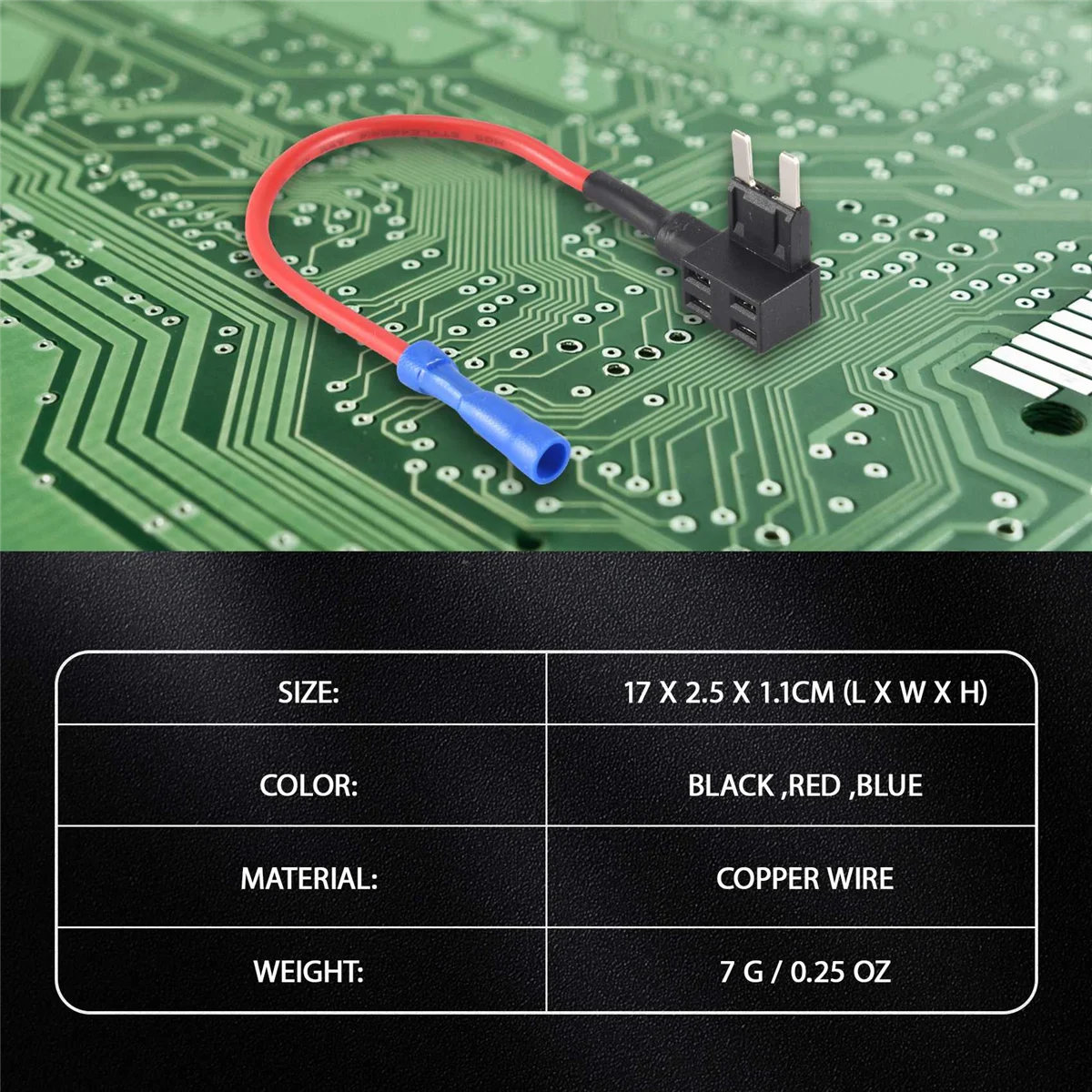 2-Insert blade fuse adapter voltage tap for Automotive Fuses APS ATT Mini low profile