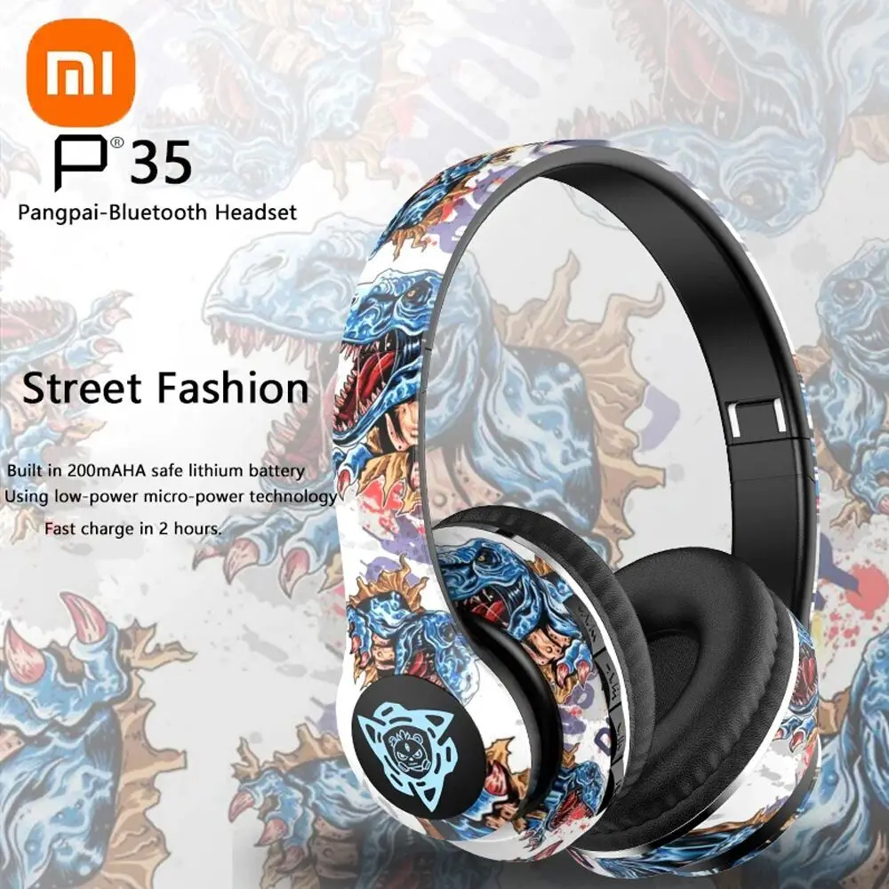 2024 Xiaomi Mijia Fashion Wireless Bluetooth Headsets Headphone Wearable Sports Earphones Graffiti New Illuminated Stereo Music