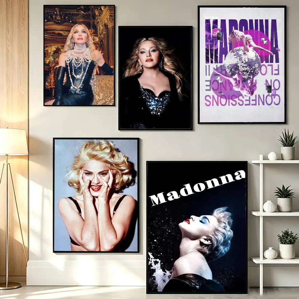 Queen of Pop M-Madonna CONFESSIONS II  Poster HD Self Adhesive Waterproof Wall Art Ideal for Home Office Dorm Gift