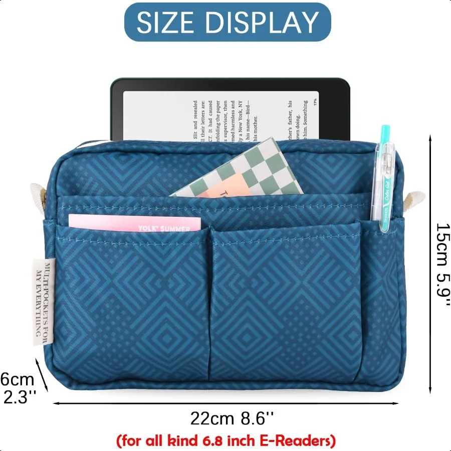 Multifunctional Portfolio Organizer Waterproof Travel Pouch Zippered Case Journal plies Storage Case for Notebooks Makeup Offic
