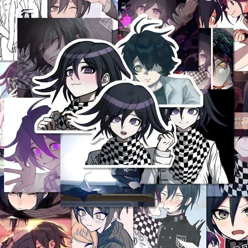 Стикеры в стиле аниме «Danganronpa», Мультяшные стикеры в стиле Kokichi Oma, для ноутбука, аксессуары для декора, кавайные школьные принадлежности