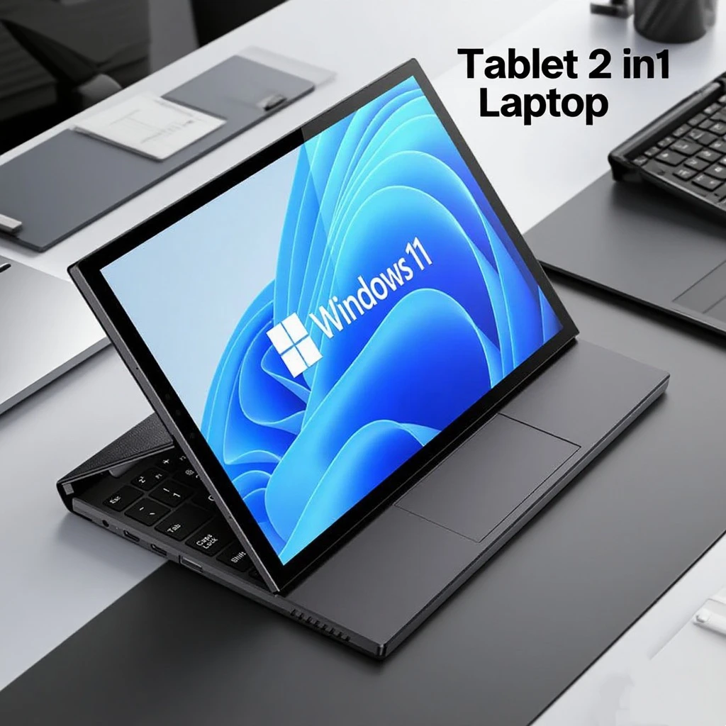 2025 Tablet 2 in 1 Laptop Intel i5 1240P Touch screen da 10,95 pollici Riconoscimento facciale Notebook aziendale per ufficio Windows 11 WiFi6