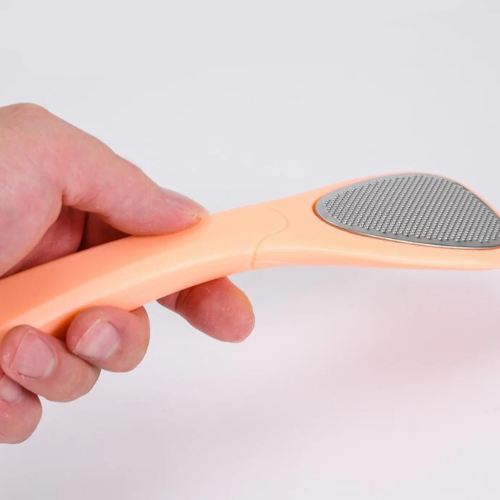 

2 шт., шлифовальный инструмент для ног, пилочка для педикюра из нержавеющей стали, средство для удаления мозолей, гладкая кожа, прочная удобная ручка для домашнего использования