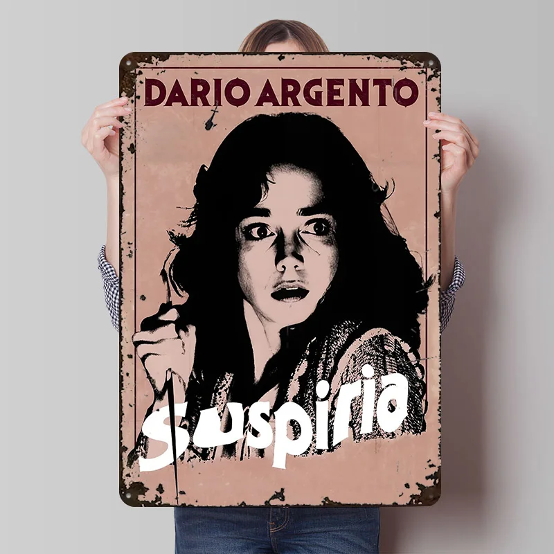 Suspiria Dario Argento Movie Metal Poster Customized Wall Art Retro Vintage Metal Tin Signs for Apartment Decoration Room Decor