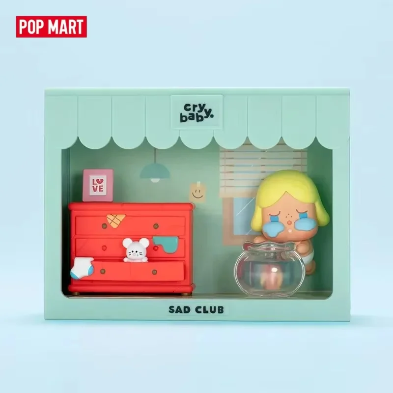 

POPMART CRYBABY Sad Club Series Scene Sets Blind Box Guess Bag Mystery Box Toys Cute Anime Action Figure Desktop Decoration Gift