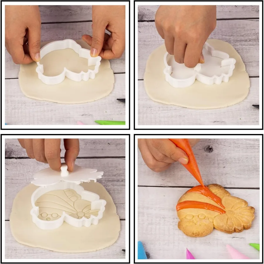 3D Ce Cutter with Baby Rattle Stampers Baby Shower Cake Mold Fondant Decorating Tools Mold for Sugar Craft Baking Mould ' Birth