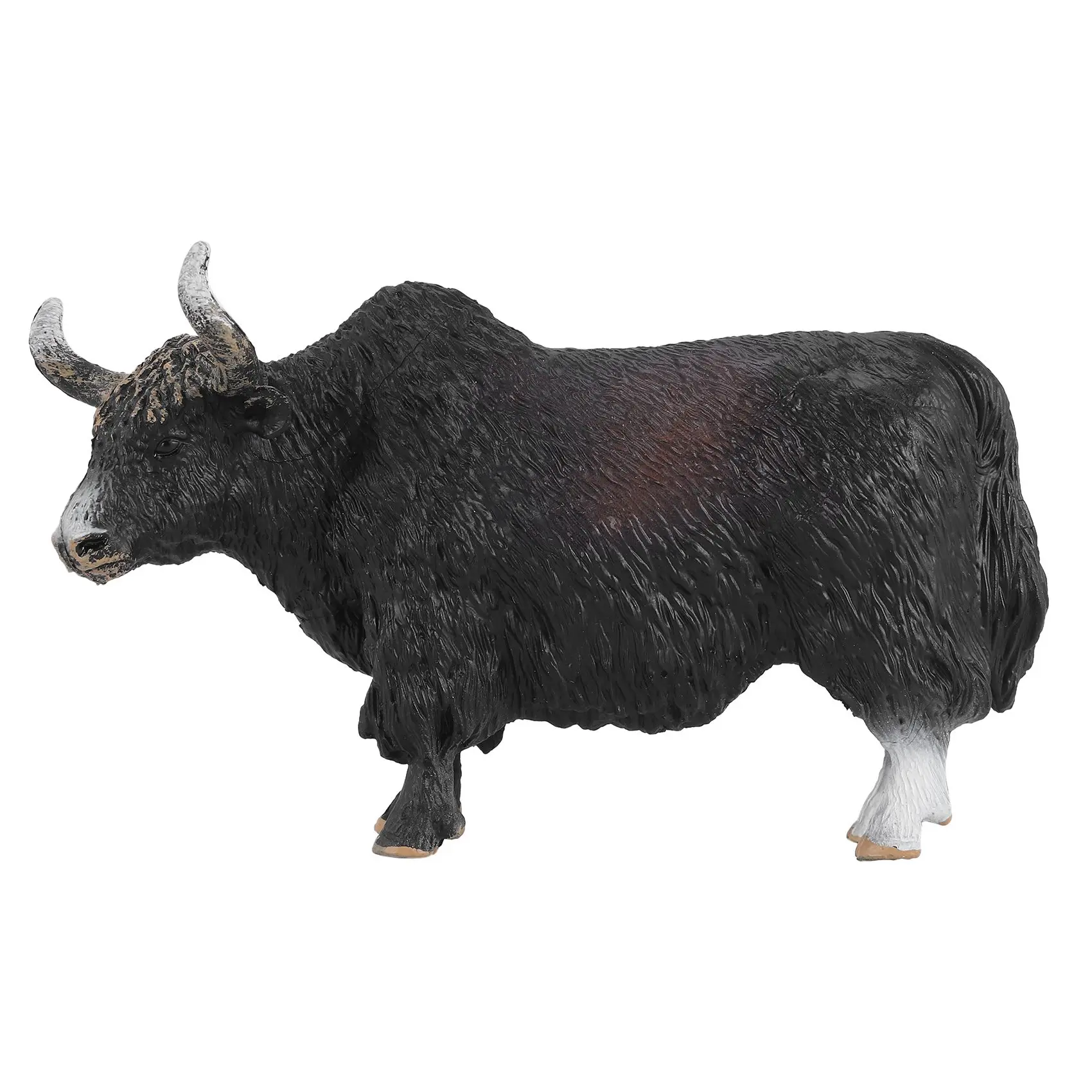 14.5X3.5X8.5cm Classic Black Animals Cattle Bull Ox Figurine Pvc Cute Lifelike Model Toy