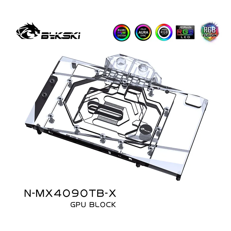 Bykski Gpu Blok Voor Maxsun Rtx4090 Turbo 24G/Palit Rtx 4090 Gamerock Oc Grafische Videokaart Waterkoeling Radiator N-MX4090TB-X
