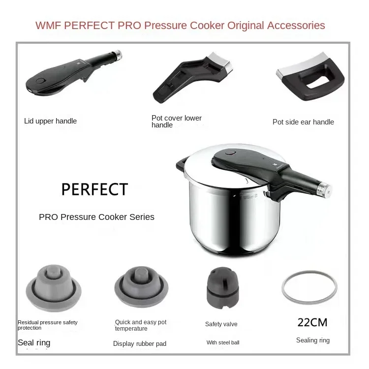 Accesorios para olla a presión WMF, anillo de sellado para olla a presión, mango de tapa de silicona, 1 Uds.