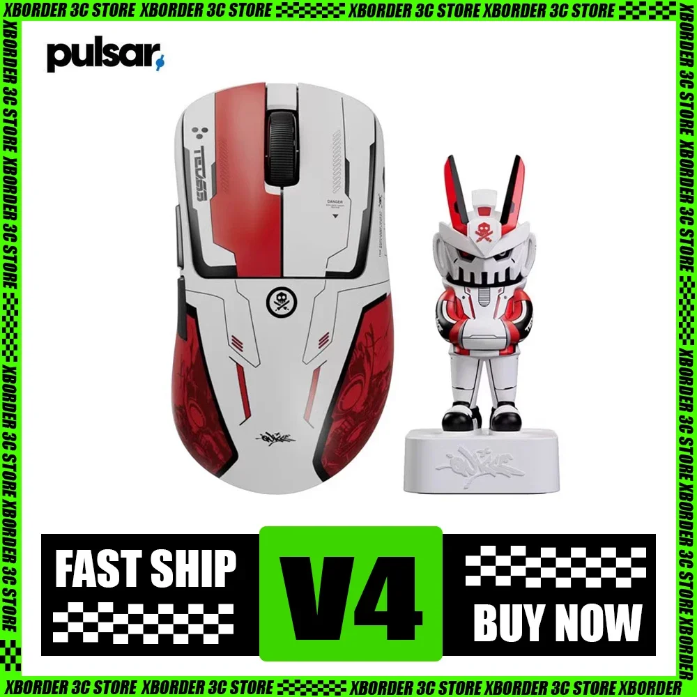 PULSAR X QUICCS V4 Wireless Mouse 8K Return XS-1 Sensor Bluetooth Lightweight E-sports Gaming Mouse Office Pc Gamer Accessories