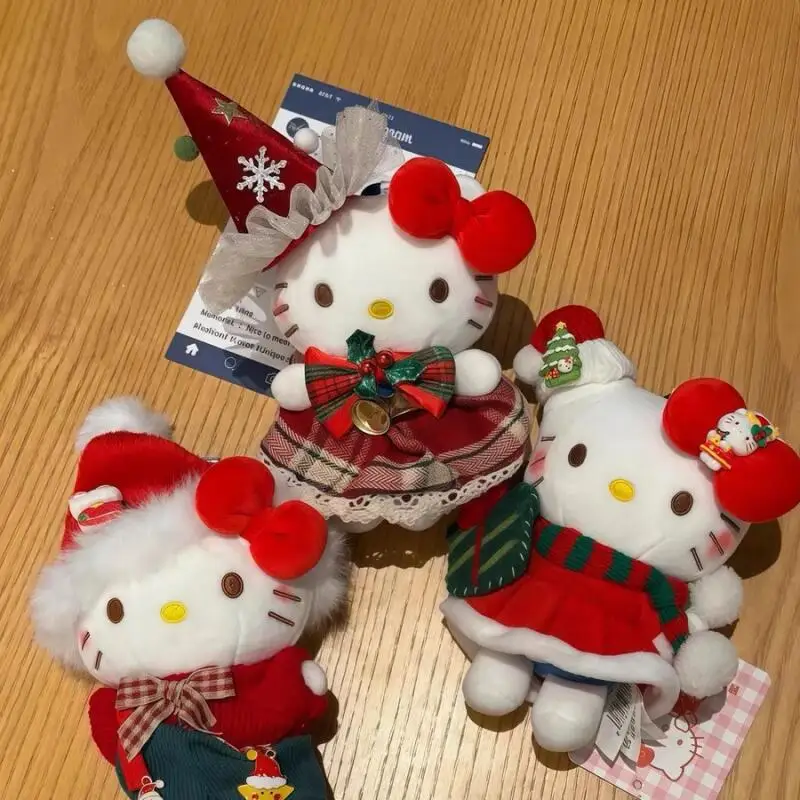 

Sanrio Hello Kitty Рождественская елка сумка-цепочка подвесная мультяшная плюшевая игрушка кукла брелок украшение комнаты Рождественский подарок для девочек