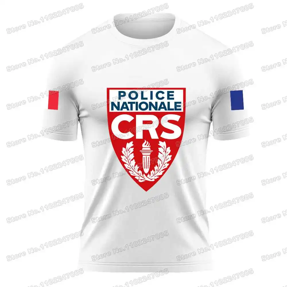 French National Police T Shirt France CRS Outdoor technical Shirts fitness Clothing Training Tops MTB Jersey Running Sportswear