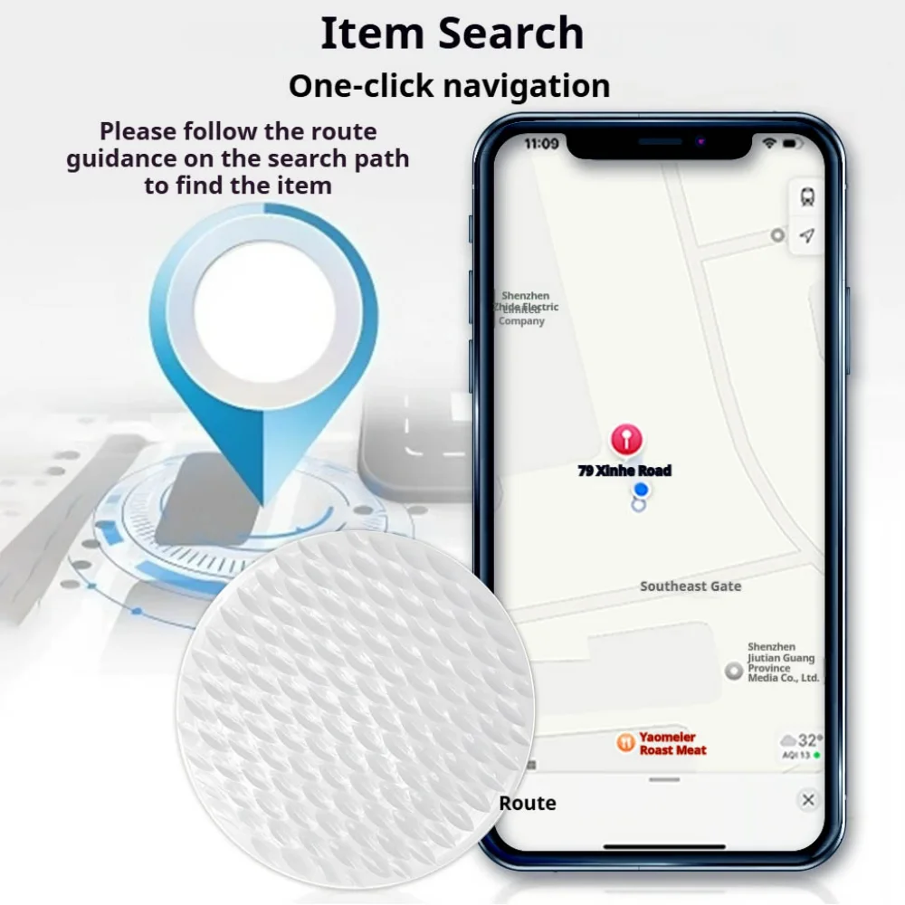 ابحث عن جهاز تتبع نظام تحديد المواقع المتوافق معي، تتبع عالمي دقيق، عمر بطارية طويل، مناسب للحيوانات الأليفة، مفاتيح السيارة، مضاد للخسارة #2