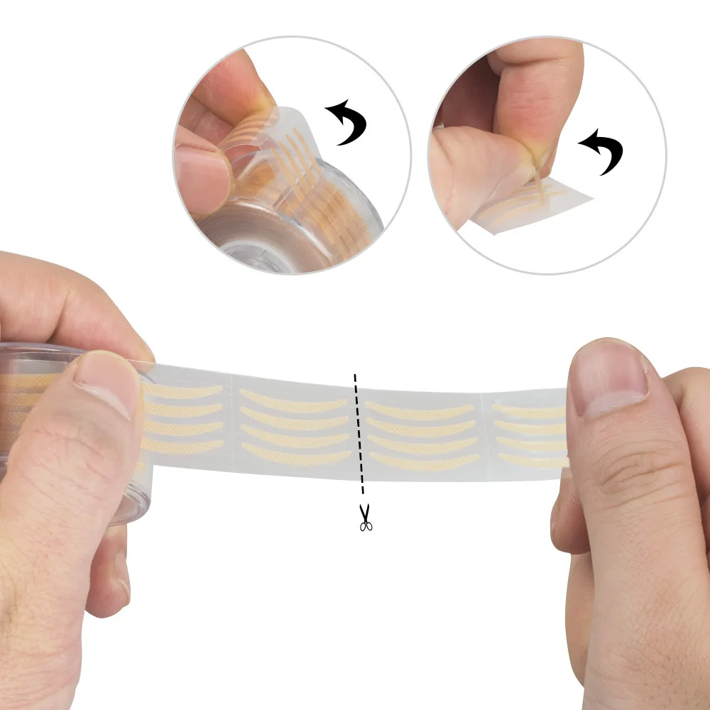 600 قطعة من الرقع لتدلي الجفون ملصقات مزدوجة شريط الجفون المزدوجة الجفون المتساقطة غير المرئية