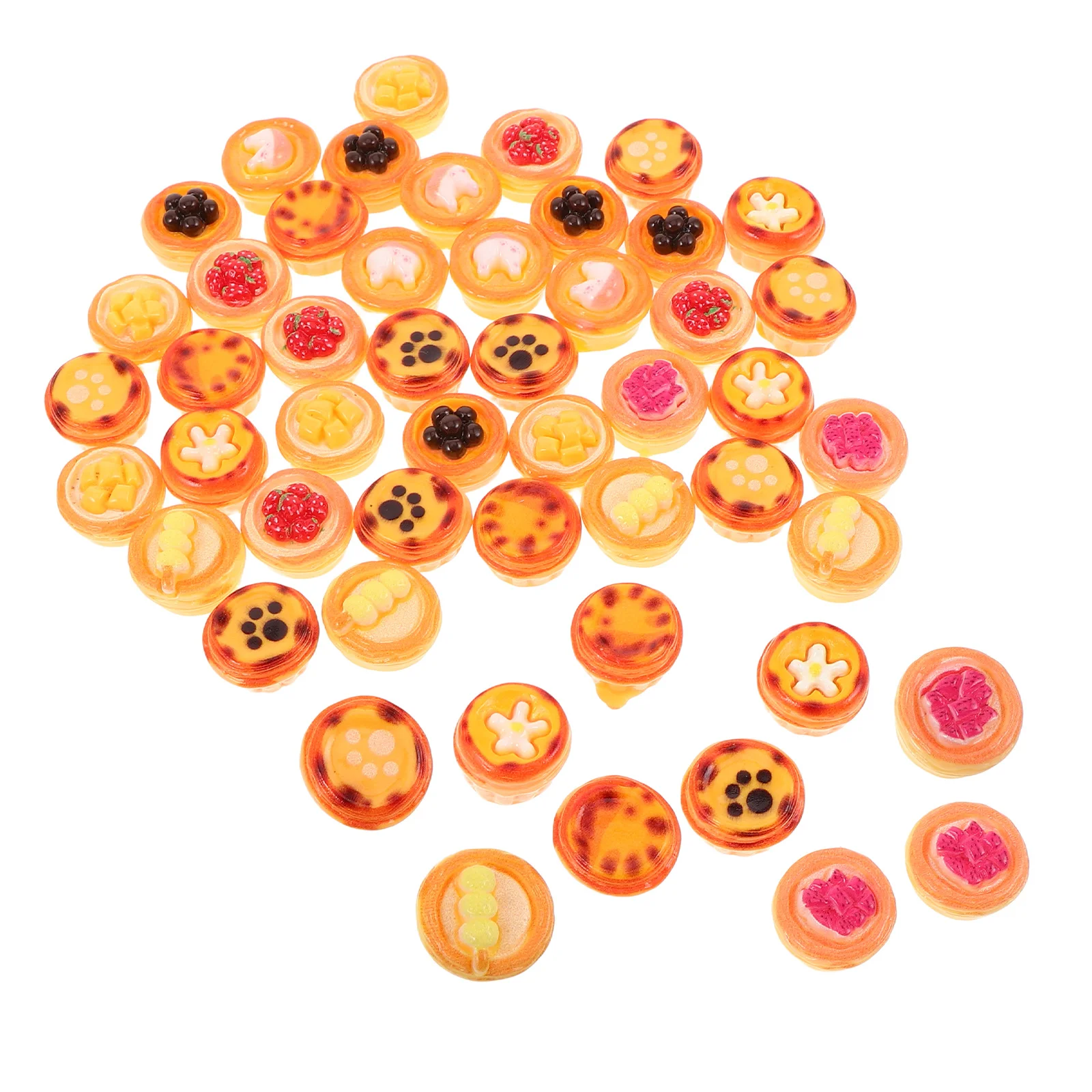 10 قطعة دمية المنمنمات الغذاء فطائر البيض الصغيرة واقعية التظاهر اللعب زينة اكسسوارات المطبخ DIY بها بنفسك المشهد الصغير الغذاء #4