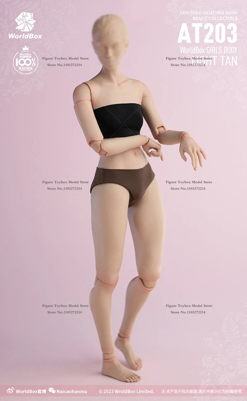 شاحب تان Worldbox AT203 1/6 الفتيات الجسم نموذج مرن Worldbox اللعب ملحق هدايا ل 12 "أنثى عمل الشكل الديكور