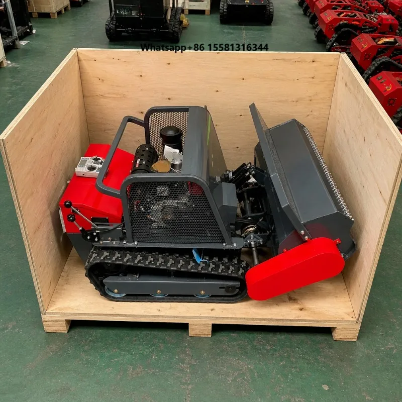 Many Customer Buy Robot Mulcher Cutting Width 800Mm 1000Mm 1200Mm Remote Control Hammer Flail Lawn Mower