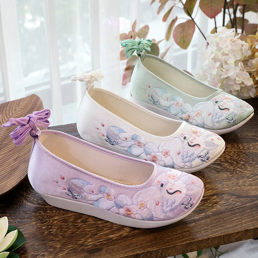 Veowalk Women Cotton Embroidered Soft Platform Flats Comfortable Autumn Winter Faux Fur Lining Ankle Strap Sneakers Shoes