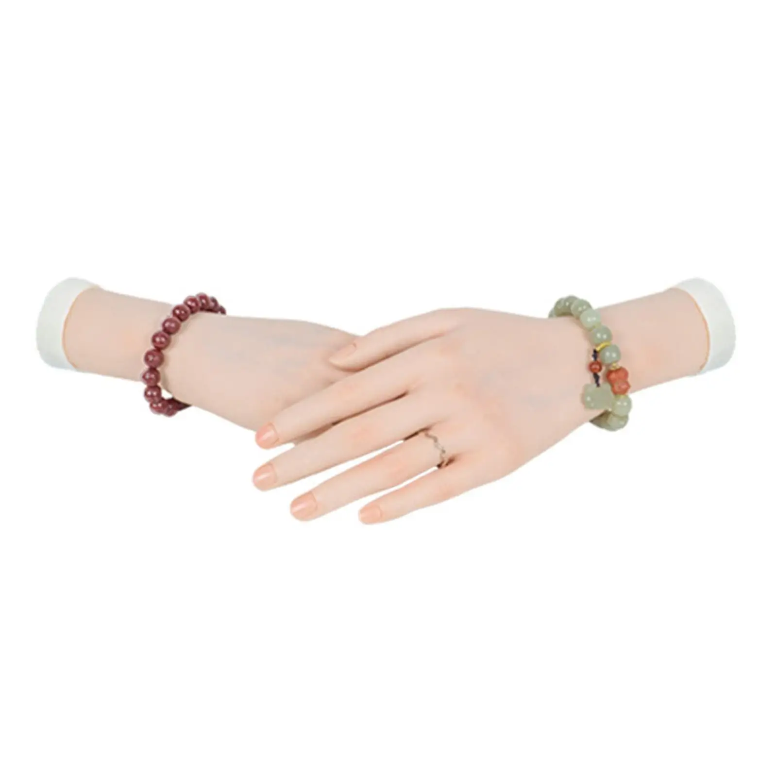 Flexible Female Mannequin Hand for Acrylic Nail Practice Realistic Bendable Fake Hand Resin Training Model for Salon Use and