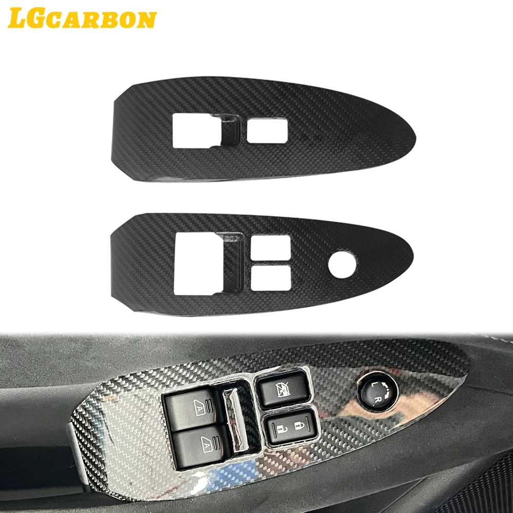 

LGcarbon Dry Carbon Fiber Door Window Switch Panel Cover For Nissan Z Fairlady 400Z RZ34 Interior Accessories 2022+