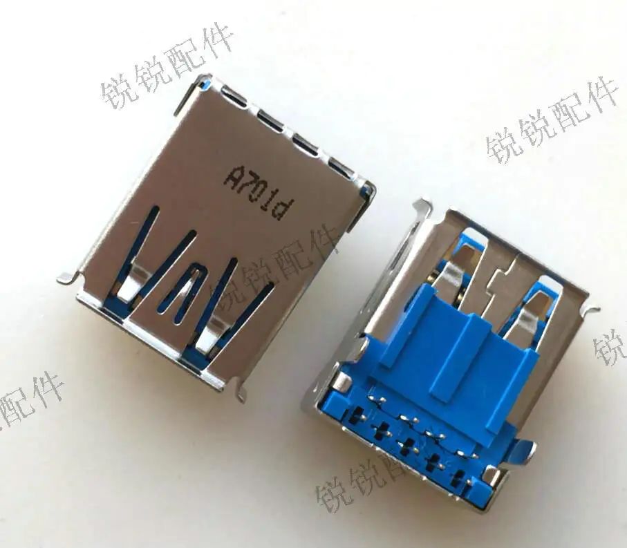 Fro Foxconn USB3.0 female base A type 90 degrees, connected to USB3.0 high-speed transmission interface, socket connector