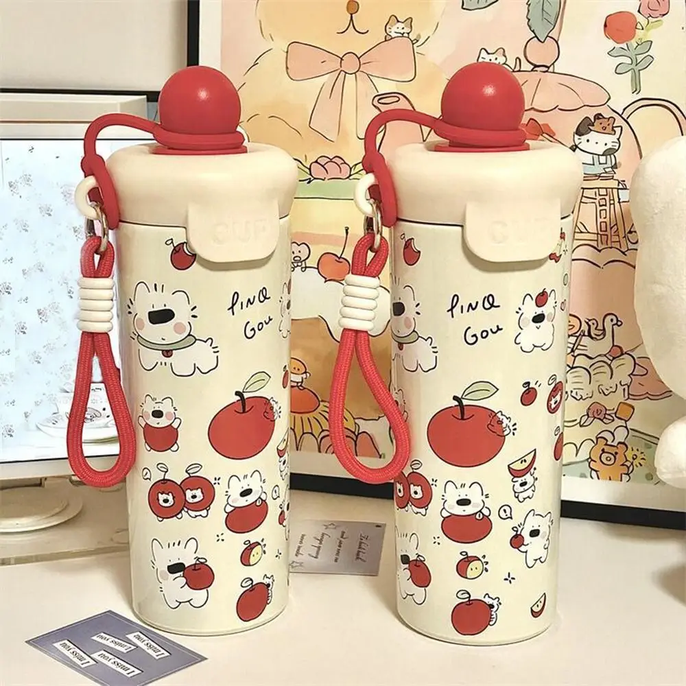 

500ML Vacuum Cup Insulation Or Cooling High-Capacity 316 Stainless Steel Cup With Pendant Thermal Water Bottle