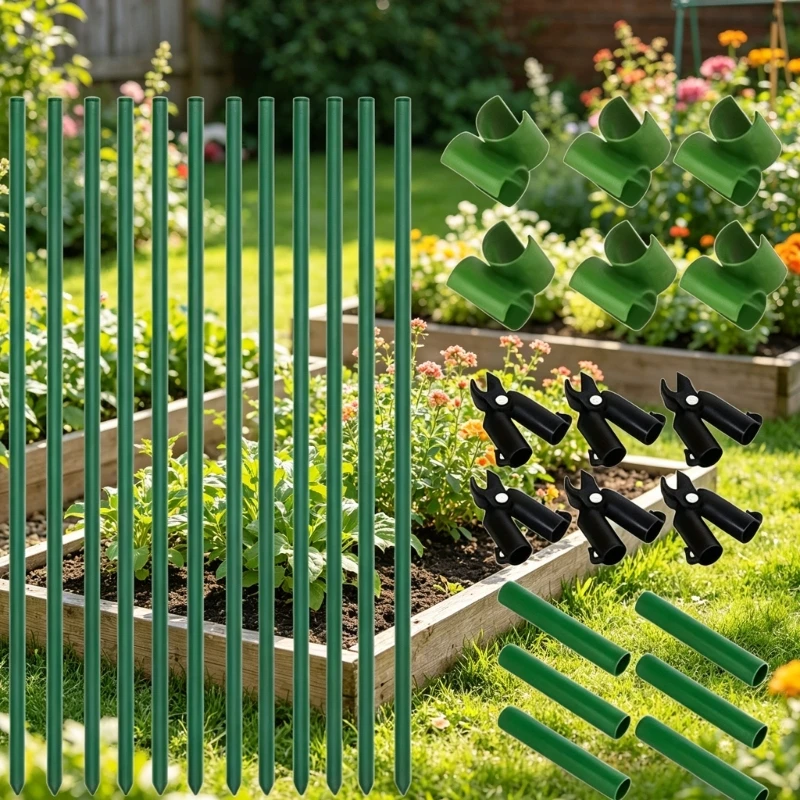 12 Pieces 60cm Plastic Climbing Plant Stakes For Outdoor Garden Vine Trellis Support best sale