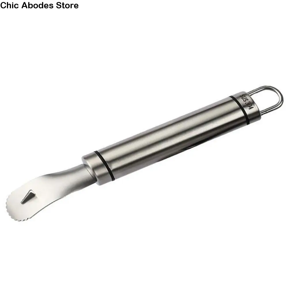 

Stainless Steel Orange Peeler Long Handle Handheld Pomelo Peel Remover Easy To Peel Multifunctional Citrus Slicer Household