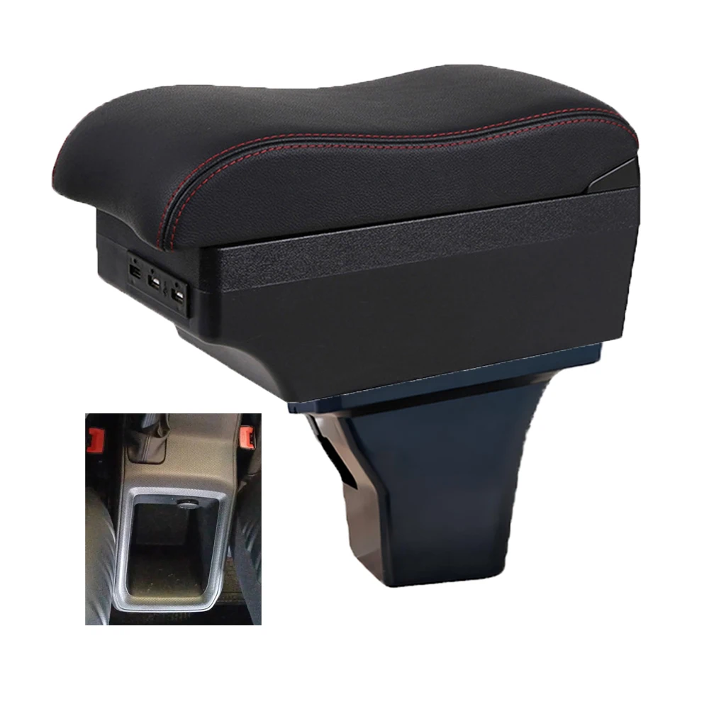 For Chevrolet Aveo armrest box USB Charging Double layer central Store content cup holder ashtray accessories 2023 2024