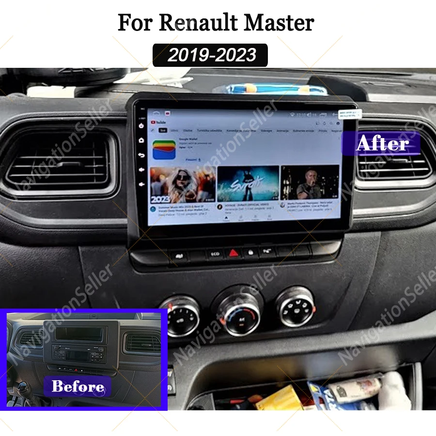 

VIGOHI For Renault Master3 2023 2022 2021 2020 2019 Radio Upgrade Carplay Autoradio Android Stereo Navigation Multimedia Display