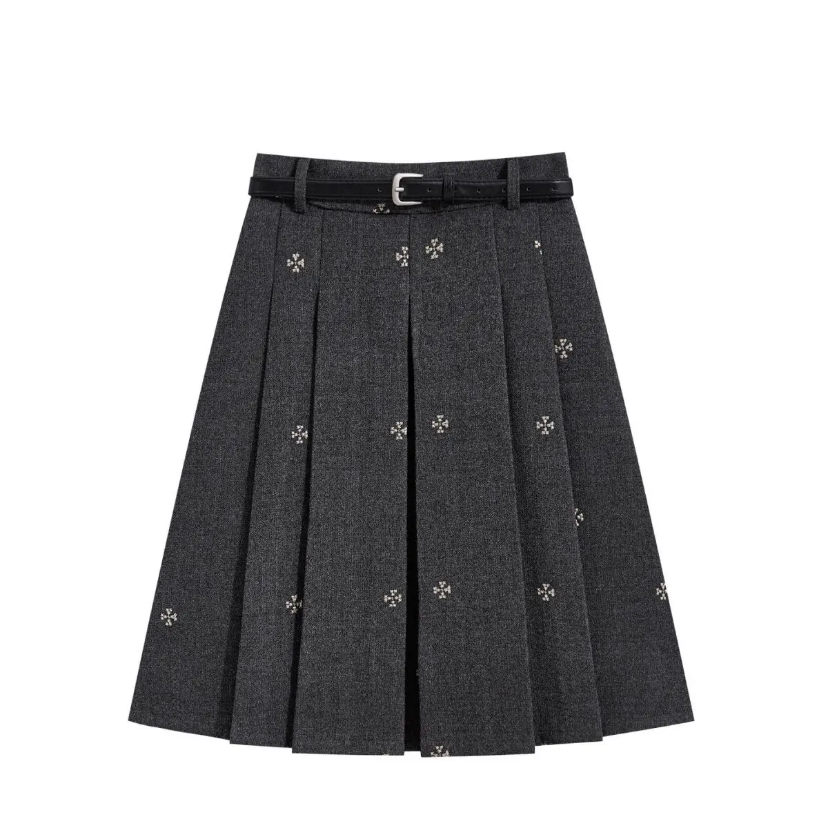 Retro age-reducing pleated 2026 spring and autumn new versatile high-waisted temperament skirt skirt autumn and winter