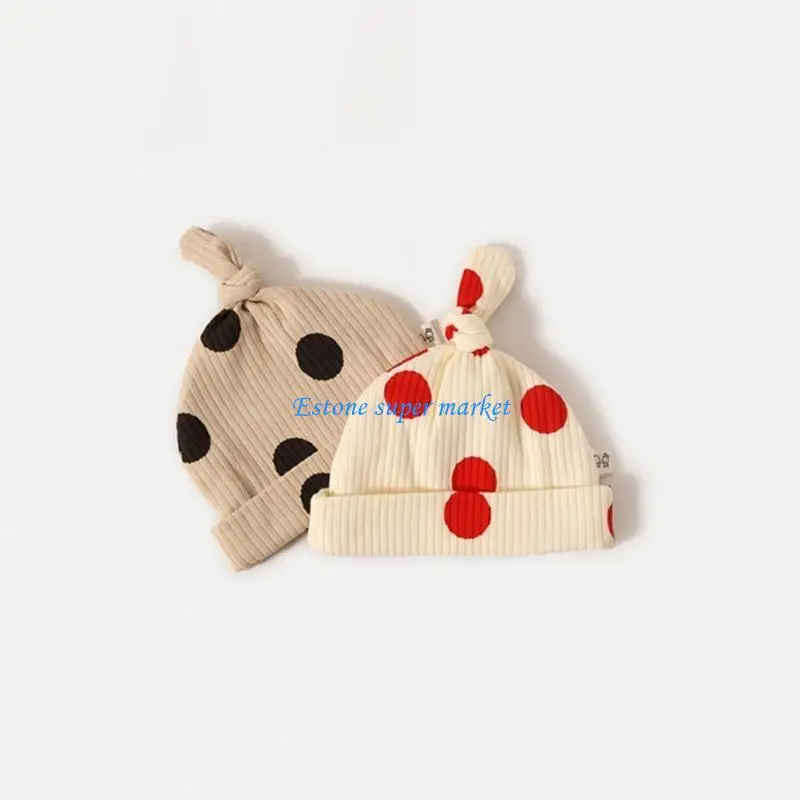 

090B Baby Hat Newborn Beanie Soft Cotton Cap for 0-3 Months Infant Boys Girls