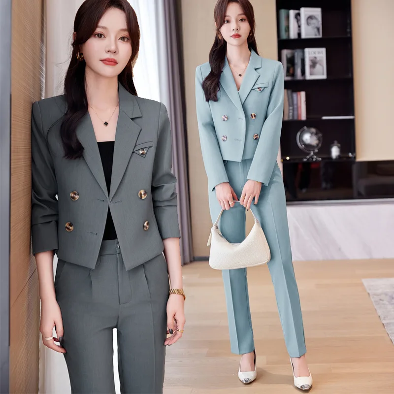 Short Suit Coat for Women2024Spring New Fashion Commuter Small Casual Temperament Professional Tailored Suit Suit