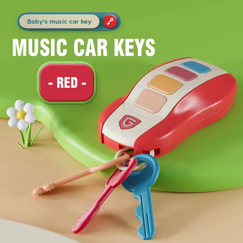 Baby Speelgoed Muzikale Auto Sleutel Vocale Slimme Remote Simulatie Model Kinderen Doen Alsof Spelen Speelgoed Muziek Educatief Speelgoed Voor Kinderen Geschenken