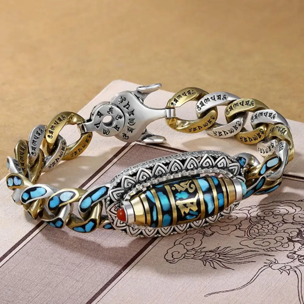 

Tibetan Culture Bracelet Spiritual Protection Jewelry Protection Meditation Luck Faux Amber Amber Dzi Bead For Men