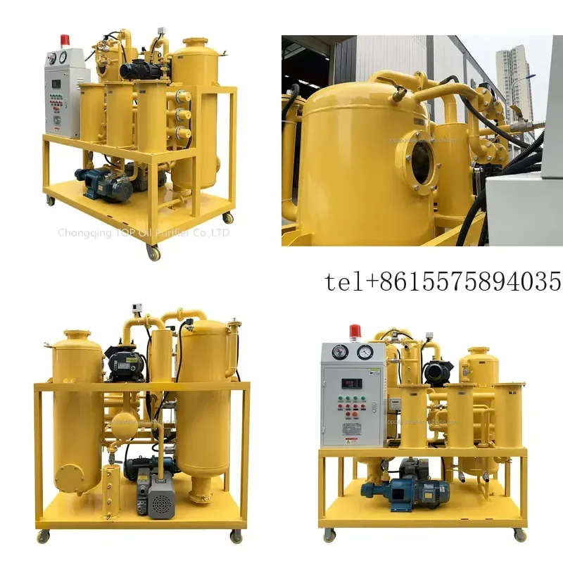 Hot New Double Stage Three Phase Carbon Steel Vacuum Transformer Oil Purification Decoloration Plant with Pure Physical