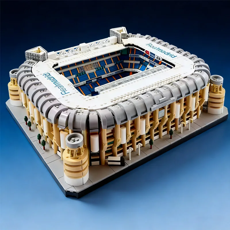 10299 5876 ชิ้น ไอเดียสุดฮิต สนามกีฬาซานติอาโก เบอร์นาเบว ของทีมเรอัลมาดริด ตัวต่อโมเดลอาคารแลนด์มาร์คแบบประกอบเอง ของเล่นเด็ก ของขวัญ