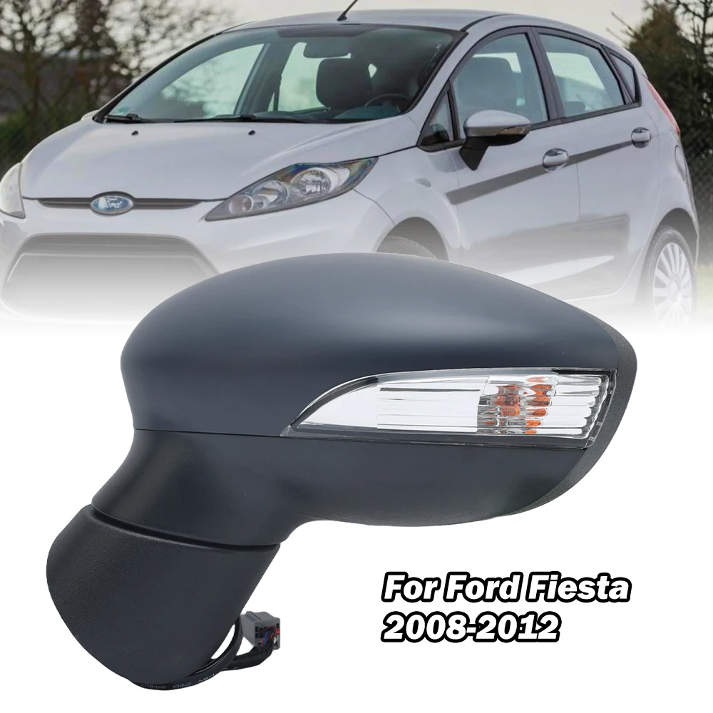 

8 Wires Side Rearview Mirror Assembly For Ford Fiesta 2008-2012 With Folding Primer Colour Side Rearview Mirror Car Accessories