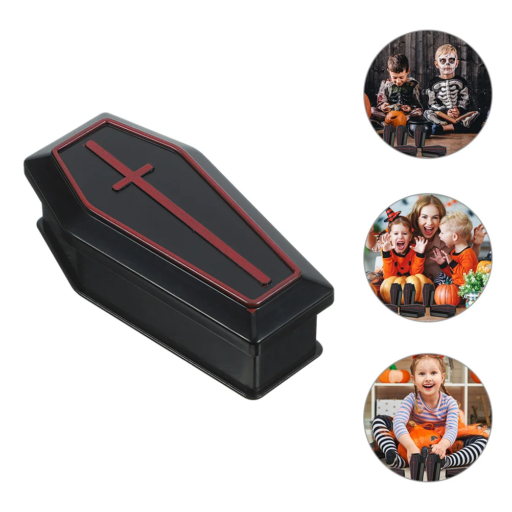 

20 Pcs Tricky Props Lidded Small Coffin Boxes Candy Party Favors Plastic Miniature Haunted House