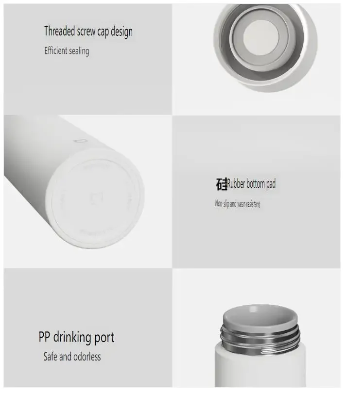 Original xiaomi Mijia 316 inner tank light thermos cup 500ml large capacity PP drinking mouth