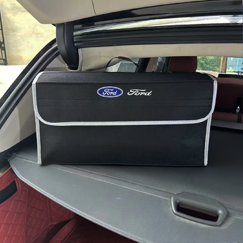 Car Trunk Storage Bag Felt Cloth Organizer Box Toolcase Auto Accessorie For Ford Transit Ranger Escape Kuga MK2 MK3 EVOS KA Edge