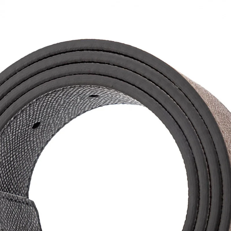 Cinto de couro genuíno feito à mão de 3,8 cm de largura premium para homens – pulseira de couro de grão integral com padrão de pontos texturizados, sem fivela, reversível