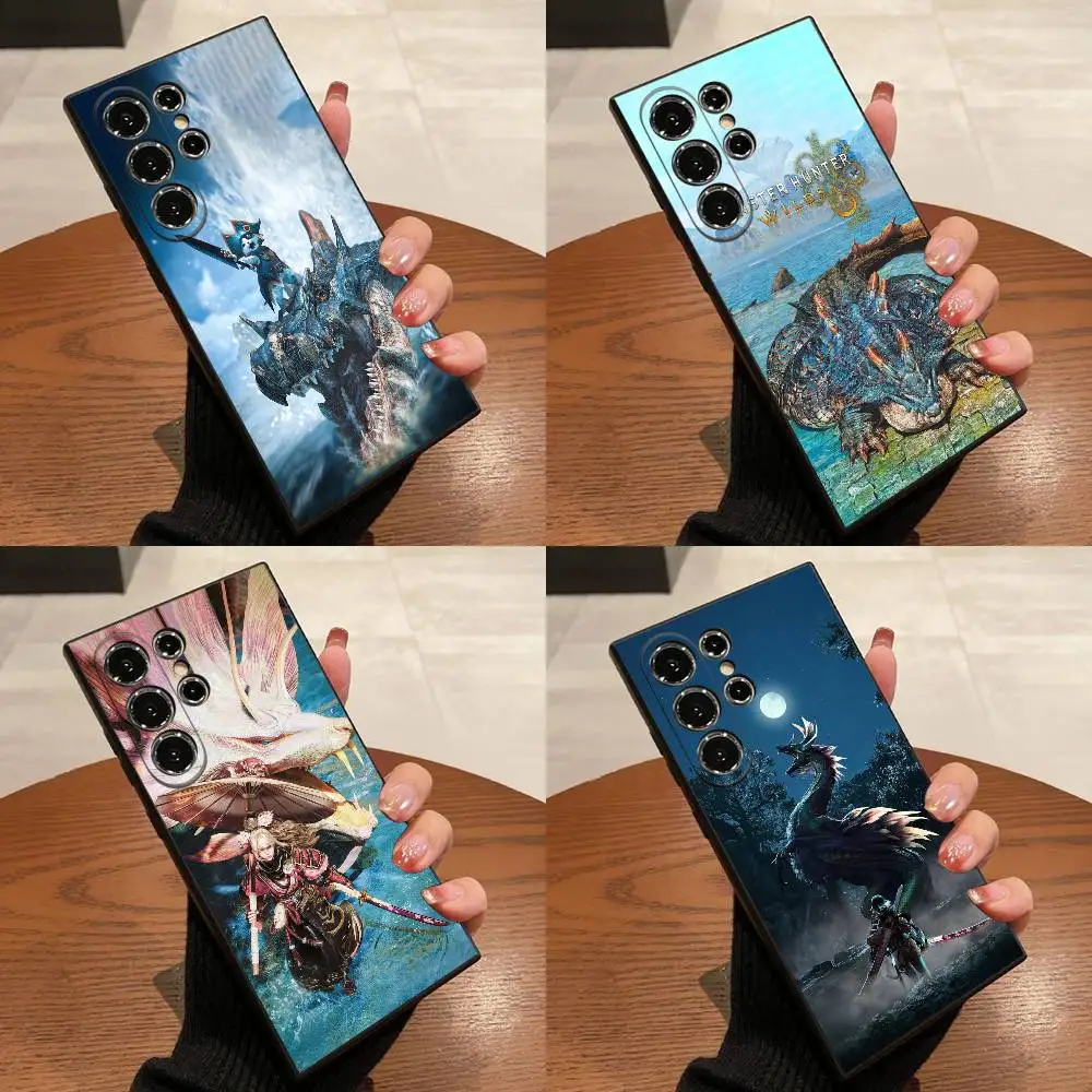 

M-Monster H-Hunter Wilds Dragon Phone Case For Samsung S25,S24,S21,S22,S23,S30,Ultra,S20,Plus,Fe,Lite,5G Black Cover