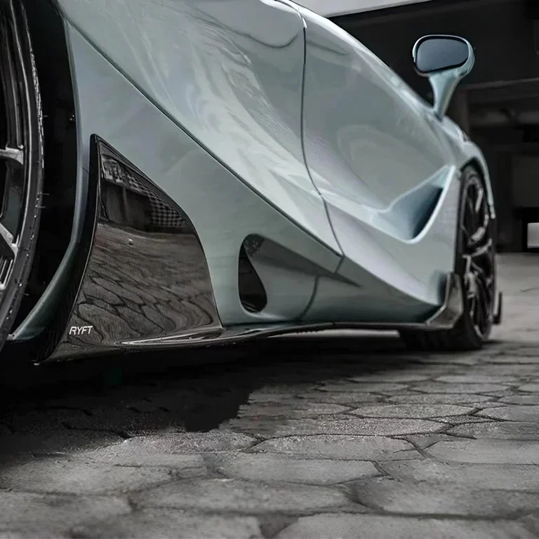 Dry Carbon Fiber Front Spoiler Rear Lip Tail Body Kit for McLaren 720s