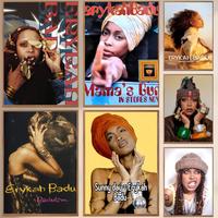 Erykah B-Badu Singer Painting Calligraphy Personalized Spaces Canvas Poster Wall Mural Art Photos for Room Home Decor