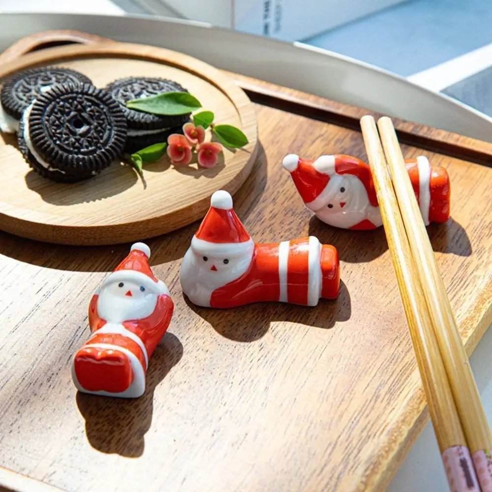 Chopstick Holder Ceramic Pen Rest Christmas Ornaments Desktop Ornaments Writing Painting Brush Holder Penmanship