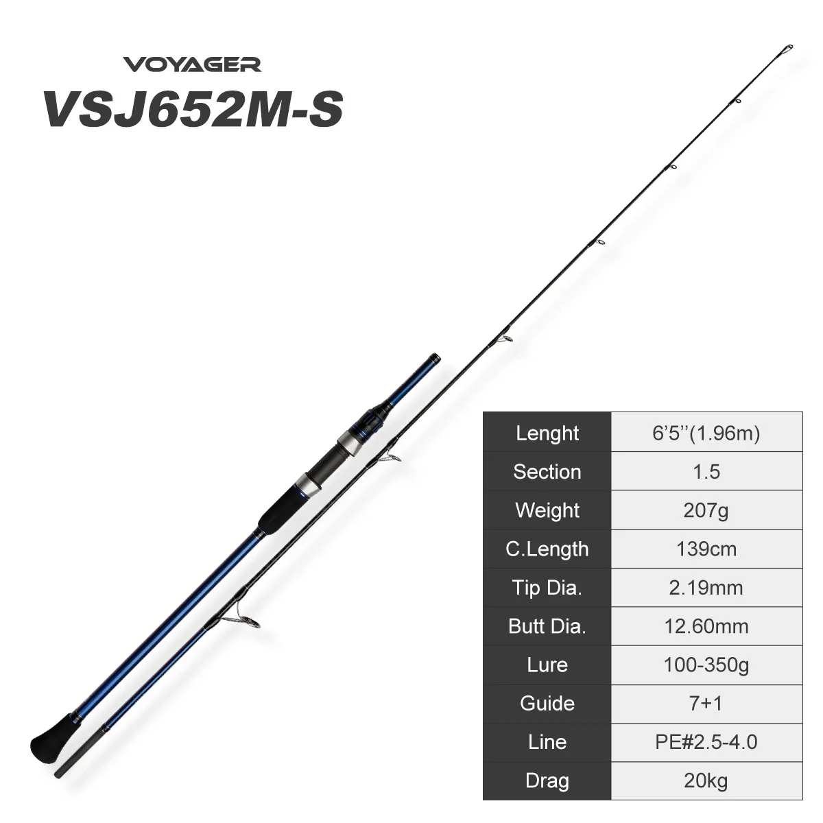 Canne à Pêche Noeby Langsam Slow Jigging 1,83 m 8